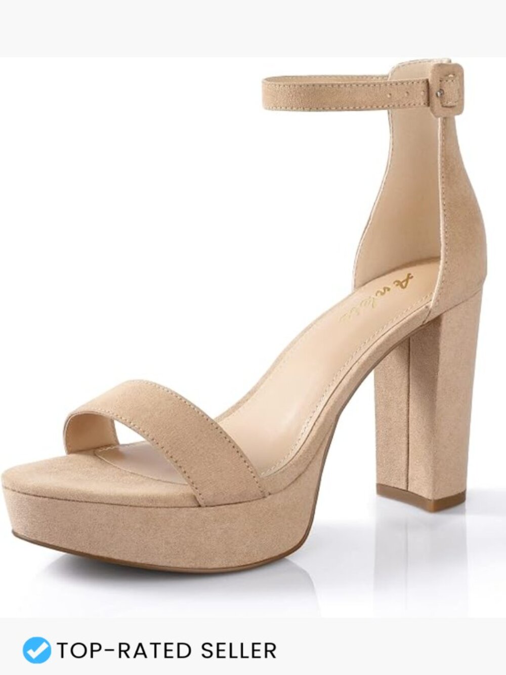 Chunky Platform Heels - 4 Inch Block Heeled Sandals Comfortable Strappy Heels